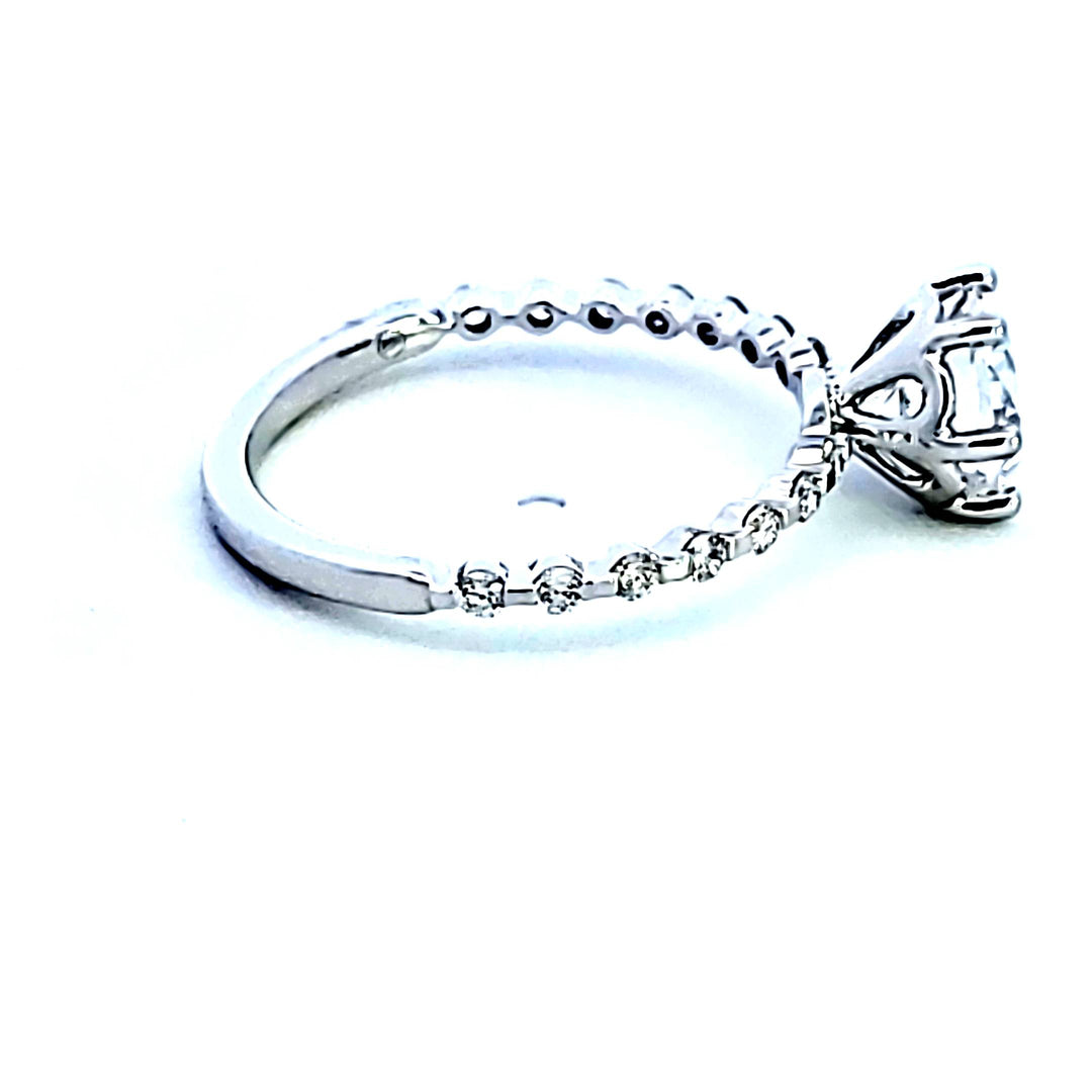 14KW Amor Diamond Semi Mount Engagement Ring