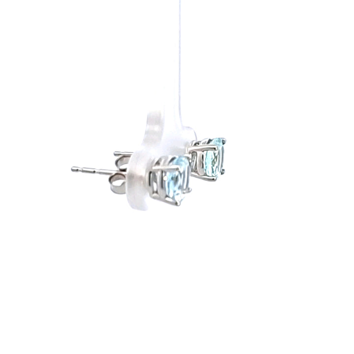 14KW Aquamarine Stud Earrings