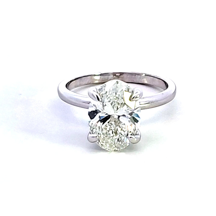 14KW 3.03 ct Lab Grown Diamond Solitaire