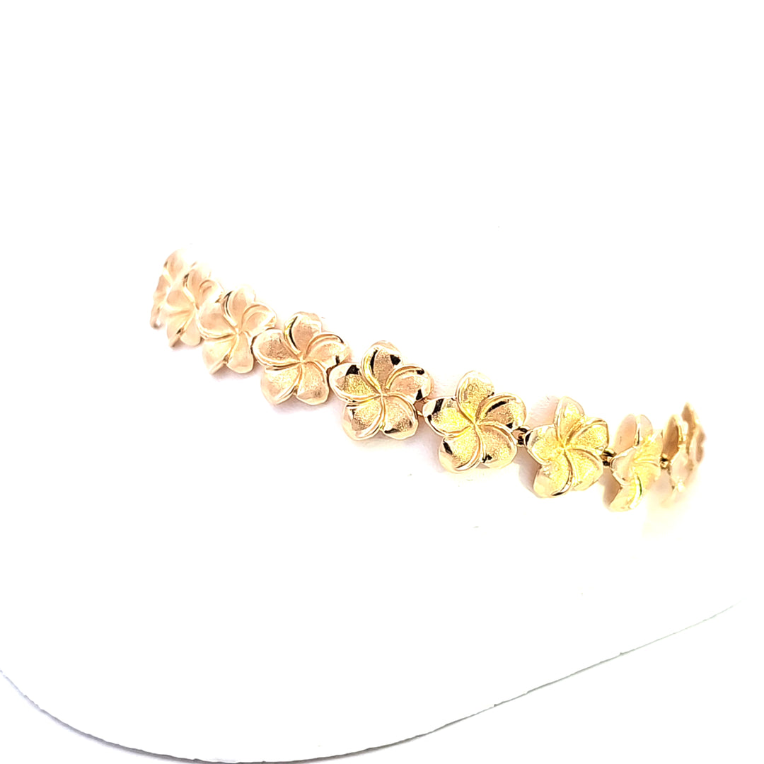14KY Floral Link Estate Bracelet