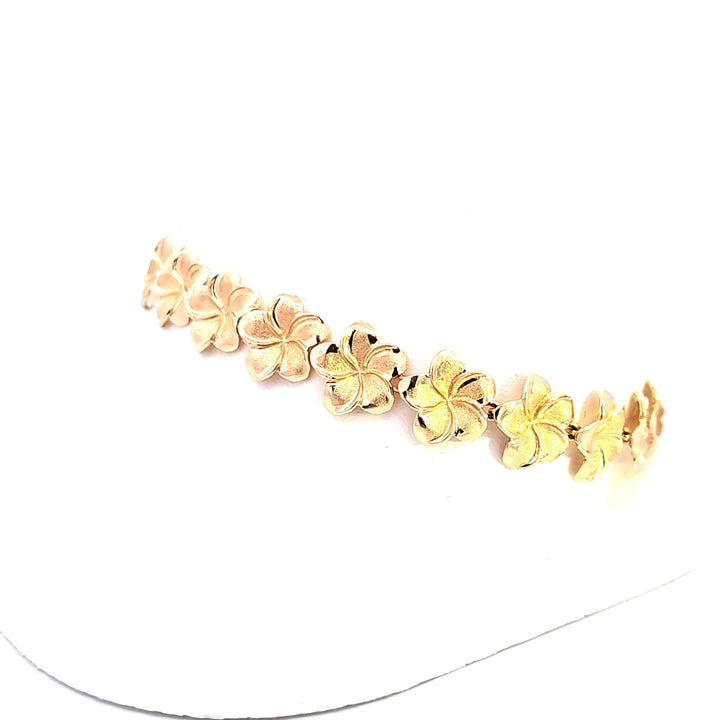 14KY Floral Link Estate Bracelet
