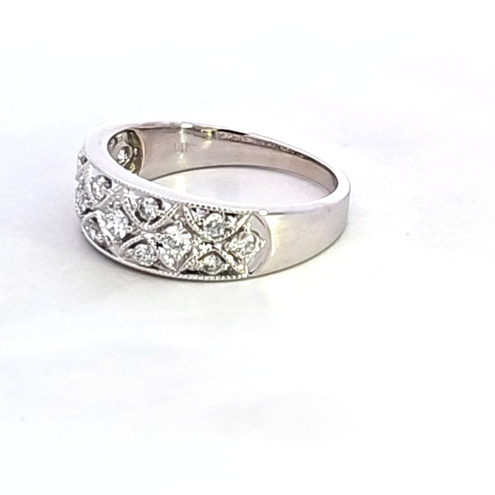 14KW Diamond Openwork Band