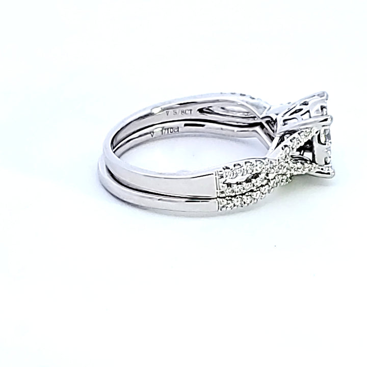 14KW "Lovebright" Diamond Wedding Set