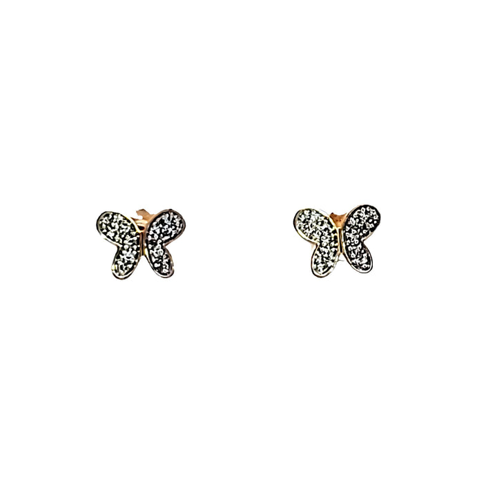 10KY Diamond Butterfly Earrings