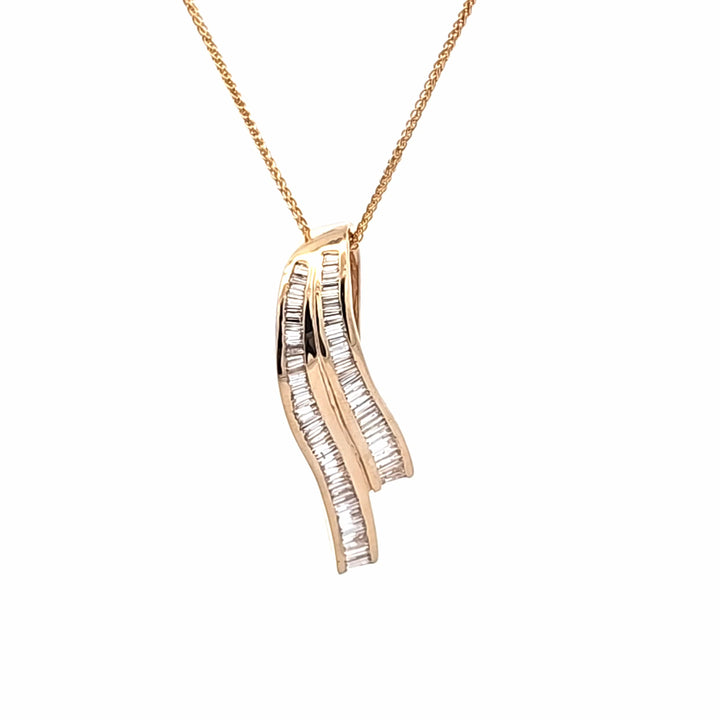 14KY Diamond Slide Estate Pendant