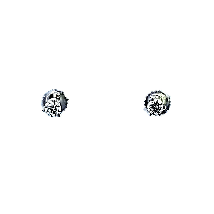 14KW Amor Diamond Stud Earrings