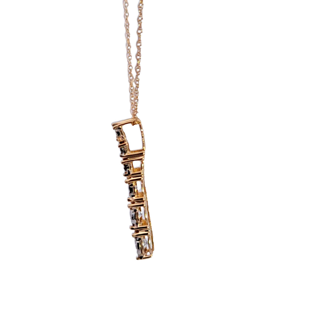 14KY Diamond Bar Pendant