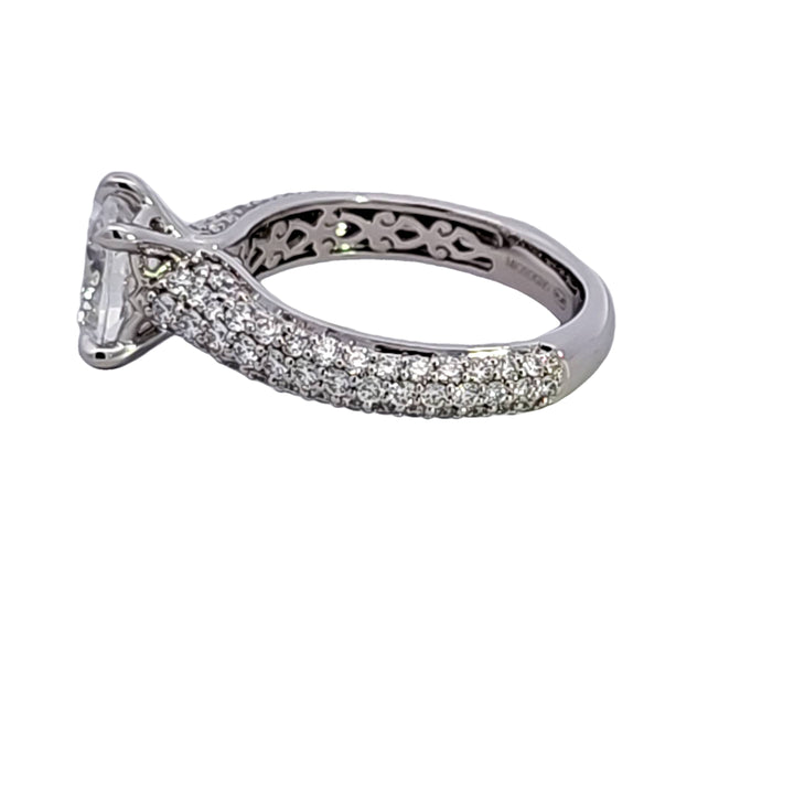 Platinum Diamond Semi Mount Engagement Ring