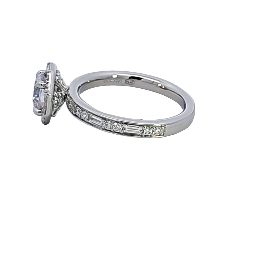 Platinum Diamond Semi Mount Engagement Ring
