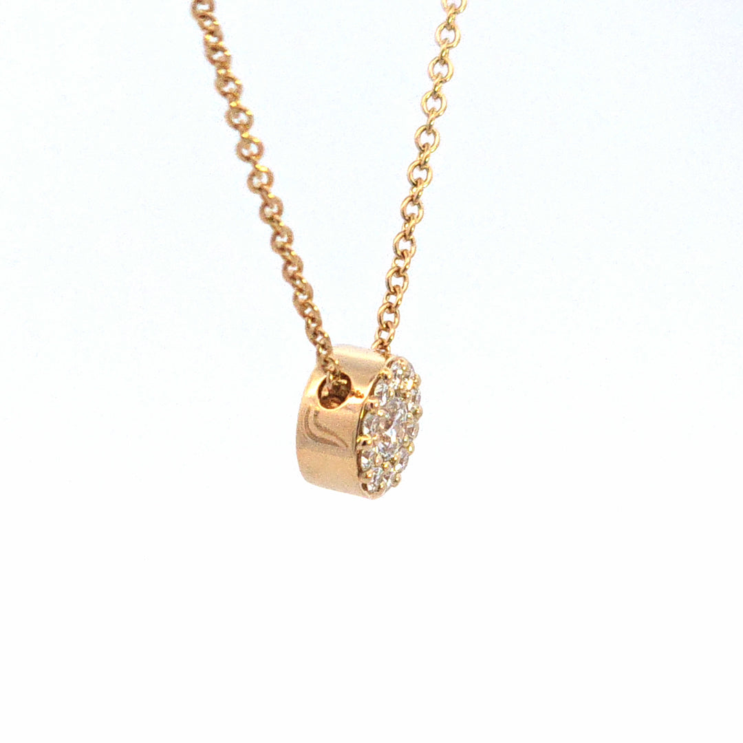 18KY Hearts On Fire Diamond Fulfillment Round Pendant