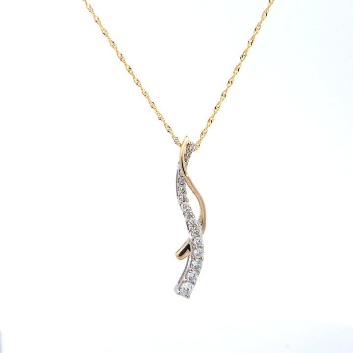 14KTT Diamond Pendant