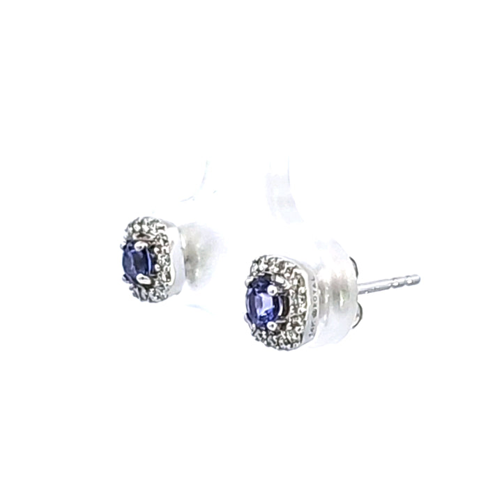 14KW Tanzanite and Diamond Earrings