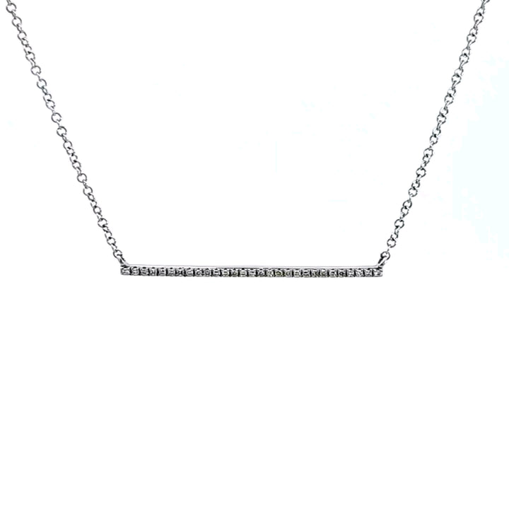 14KW Diamond Bar Necklace