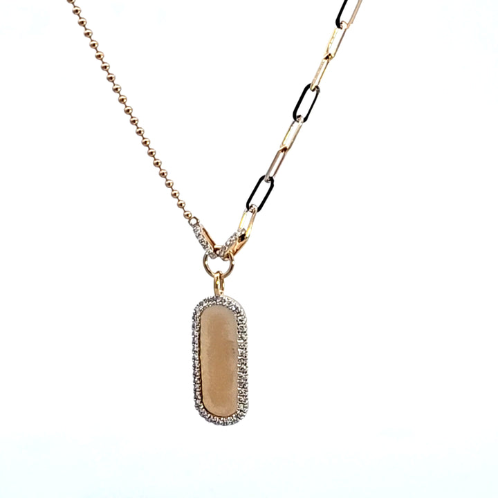14KY Diamond Disc Necklace