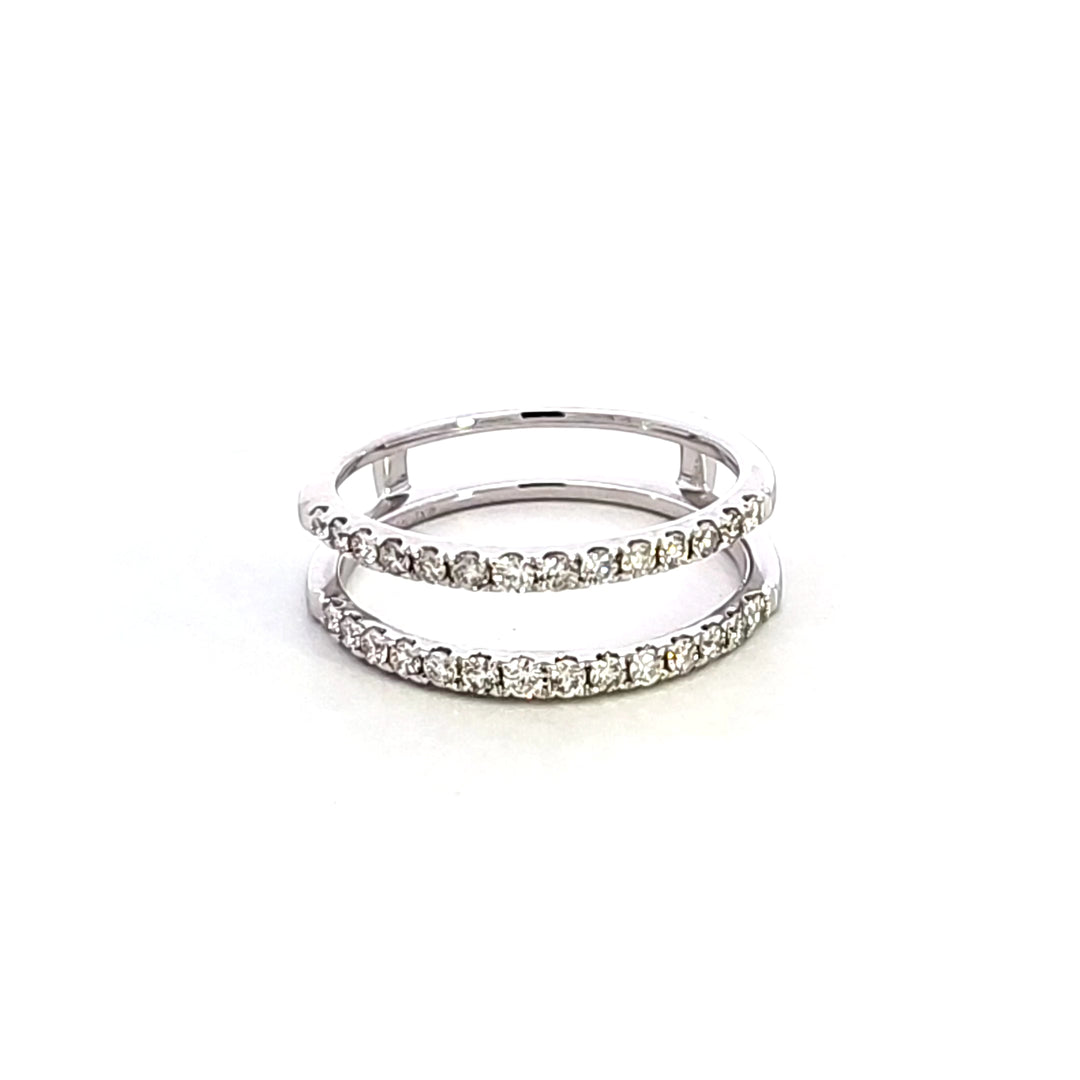 14KW Diamond Wrap Style Wedding Band