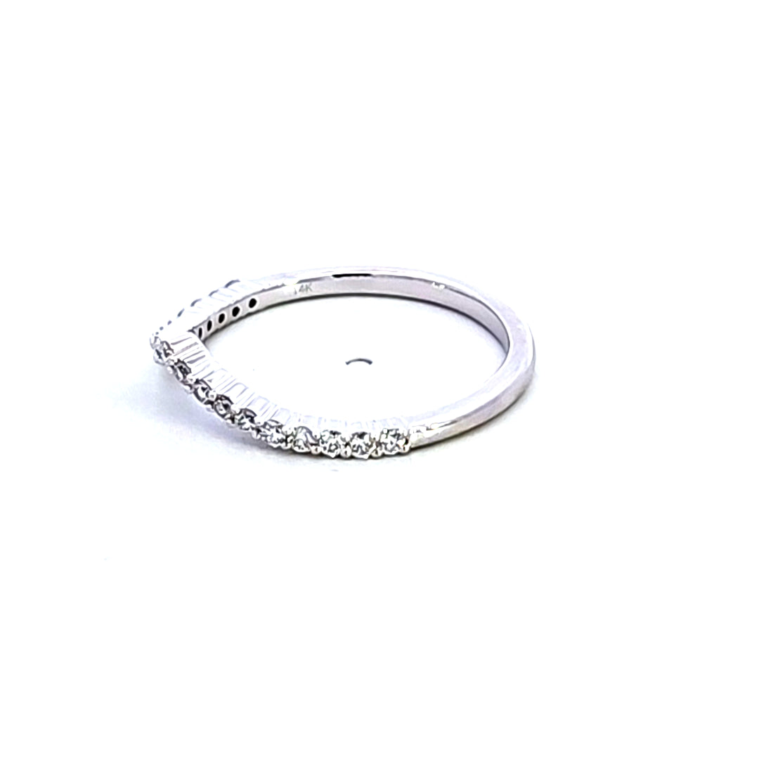 14KW Diamond Contour Wedding Band