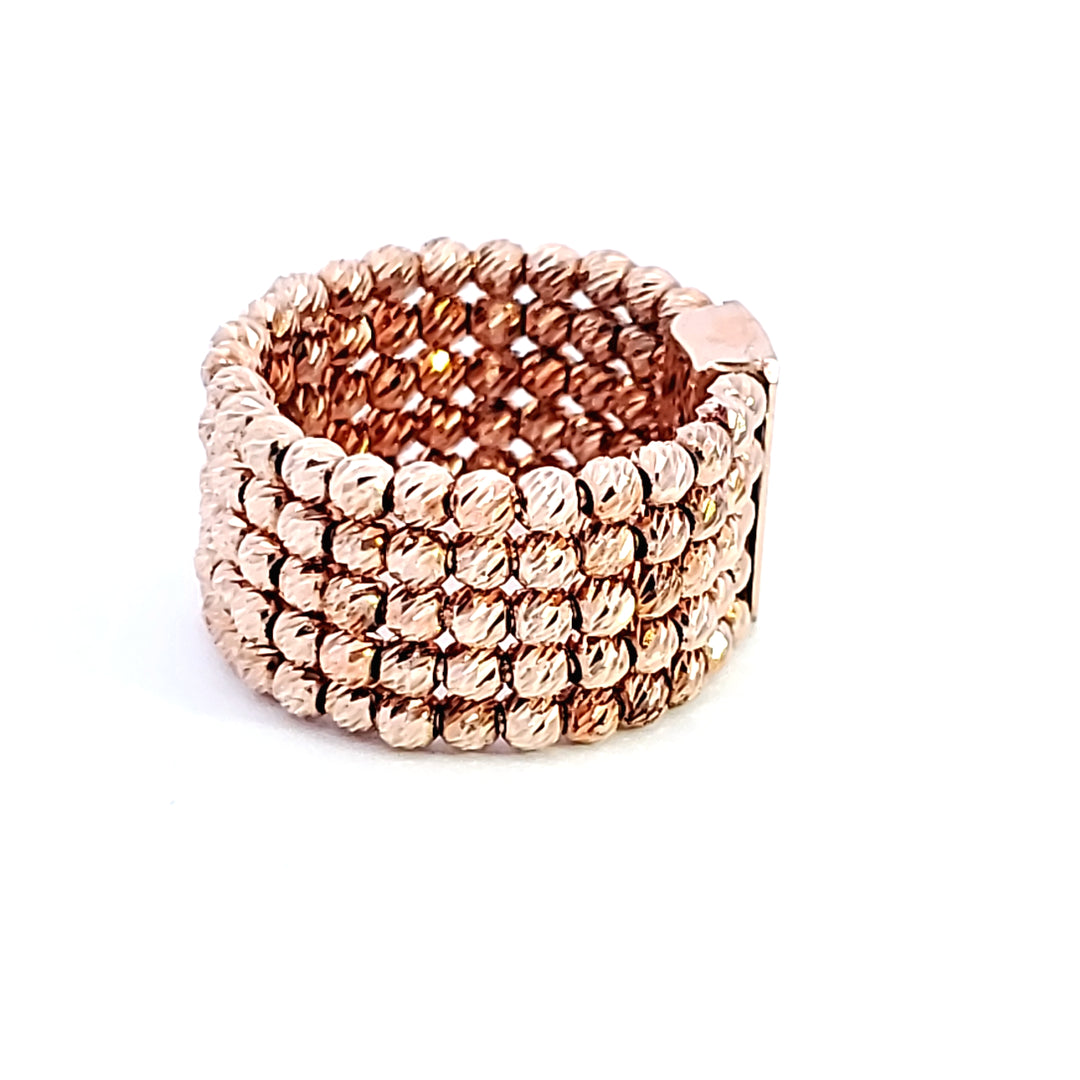 18K Rose Gold Plated Sterling Silver Slash Ring