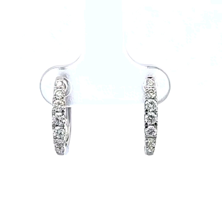 14KW Diamond Hoop Earrings