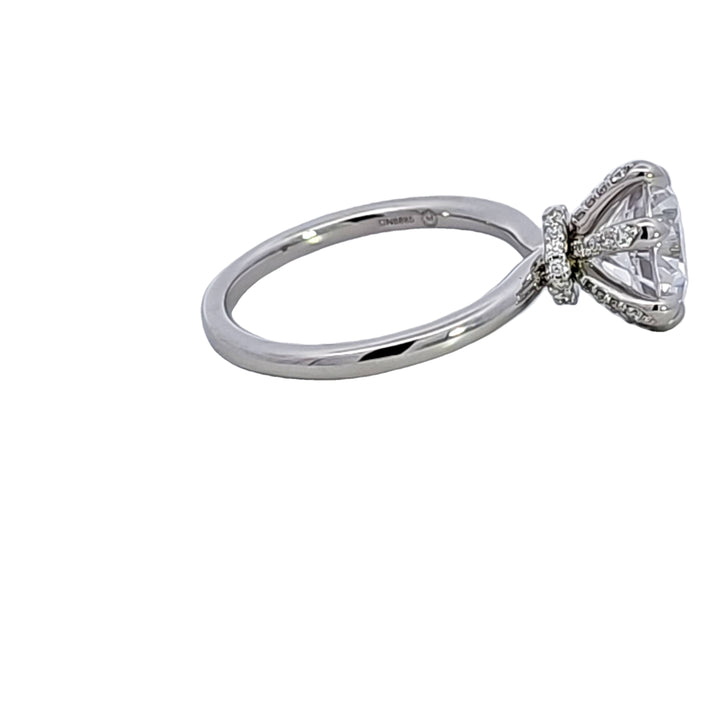 Platinum Diamond Semi Mount Engagement Ring