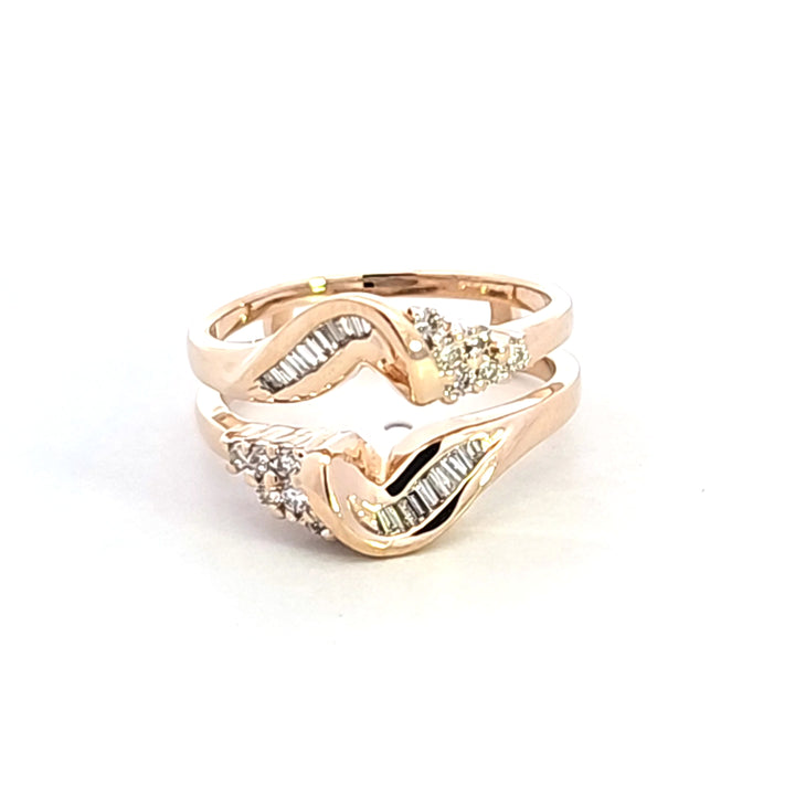 14KY Diamond Wrap Style Wedding Band