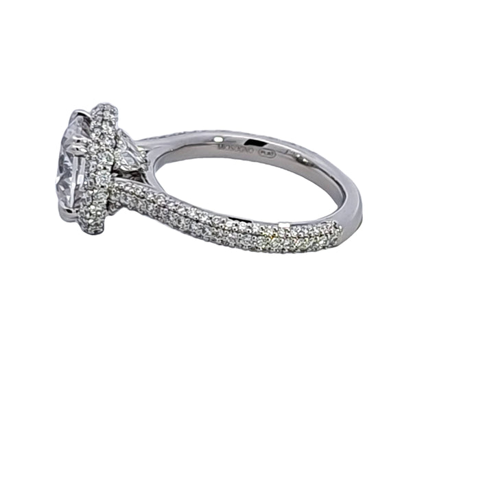 Platinum Diamond Semi Mount Engagement Ring