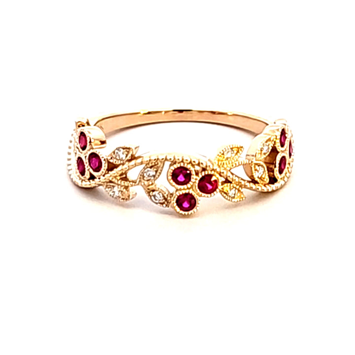 14KY Ruby and Diamond Fashion Ring