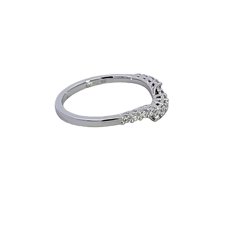 18KW Diamond Contour Wedding Band