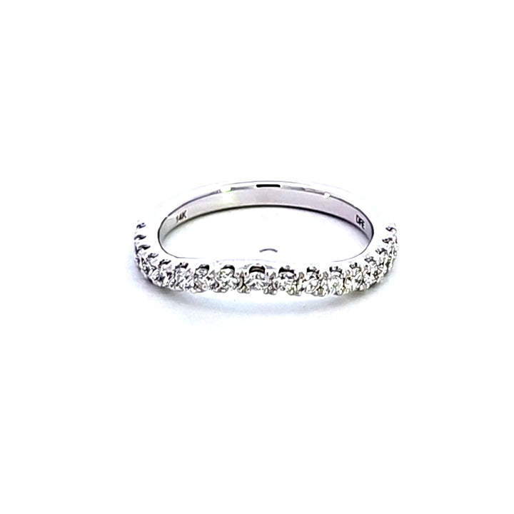 14KW Diamond Contour Wedding Band