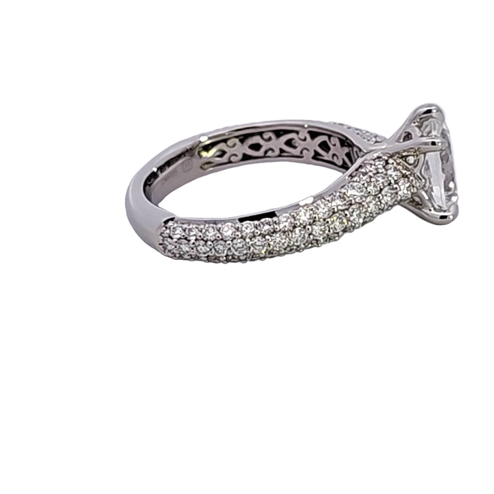 Platinum Diamond Semi Mount Engagement Ring