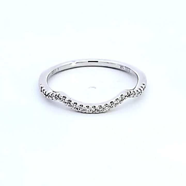 14KW Diamond Contour Wedding Band