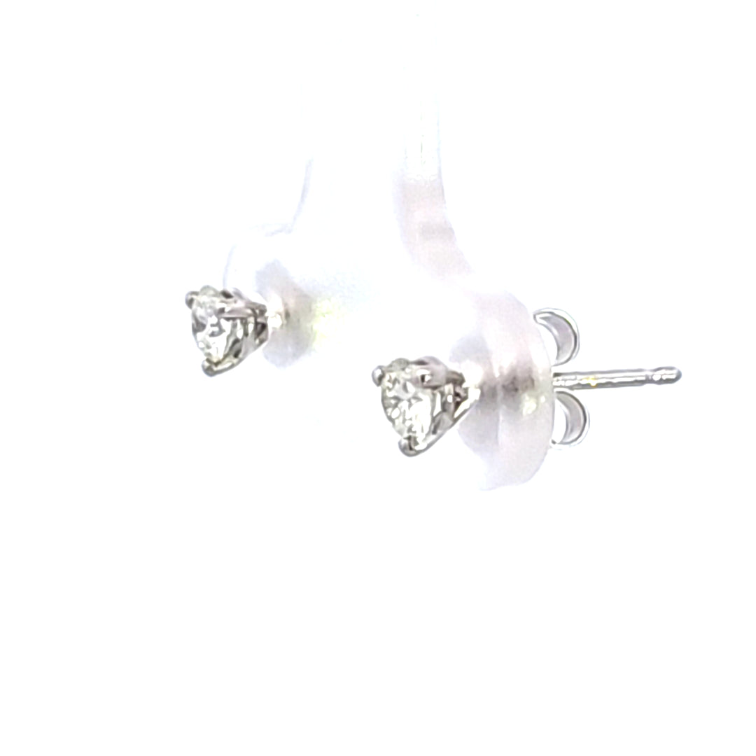 14KW 1/5 ctw Diamond Martini Stud Earrings