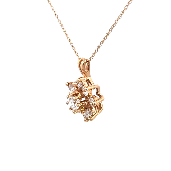 14KY Diamond Estate Pendant