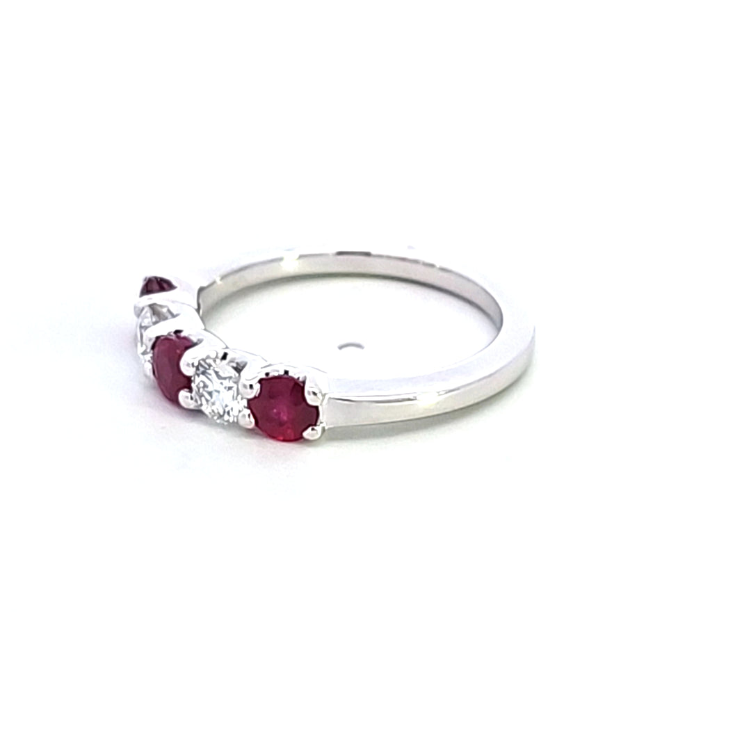 14KW Ruby and Diamond Ring