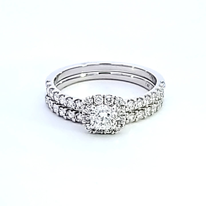 14KW Round Diamond Wedding Set