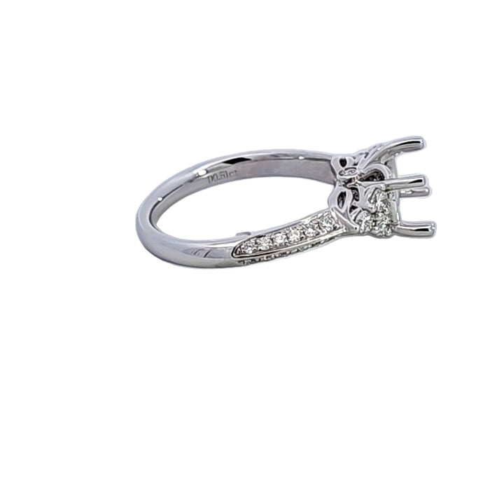 18KW Diamond Semi Mount Engagement Ring