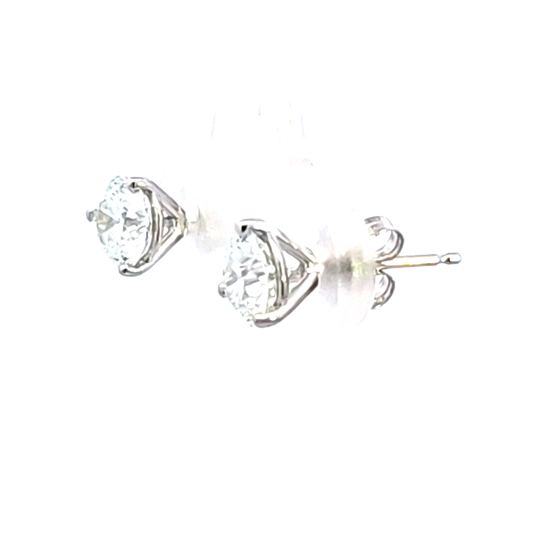 14KW 1.47 ctw Lab Created Diamond Stud Earrings