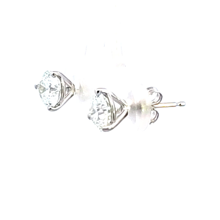 14KW 1.47 ctw Lab Created Diamond Stud Earrings