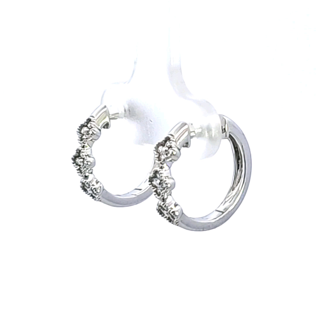 14KW Diamond Hoop Earrings
