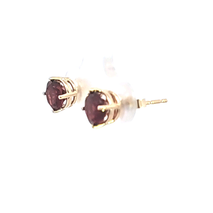 14KY Garnet Stud Earrings