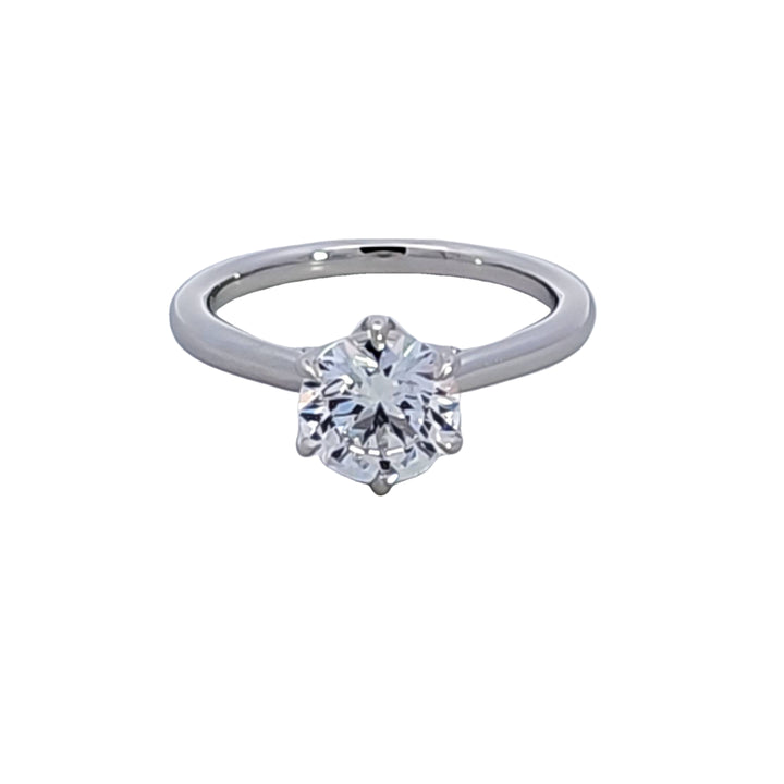 Platinum Diamond Semi Mount Engagement Ring