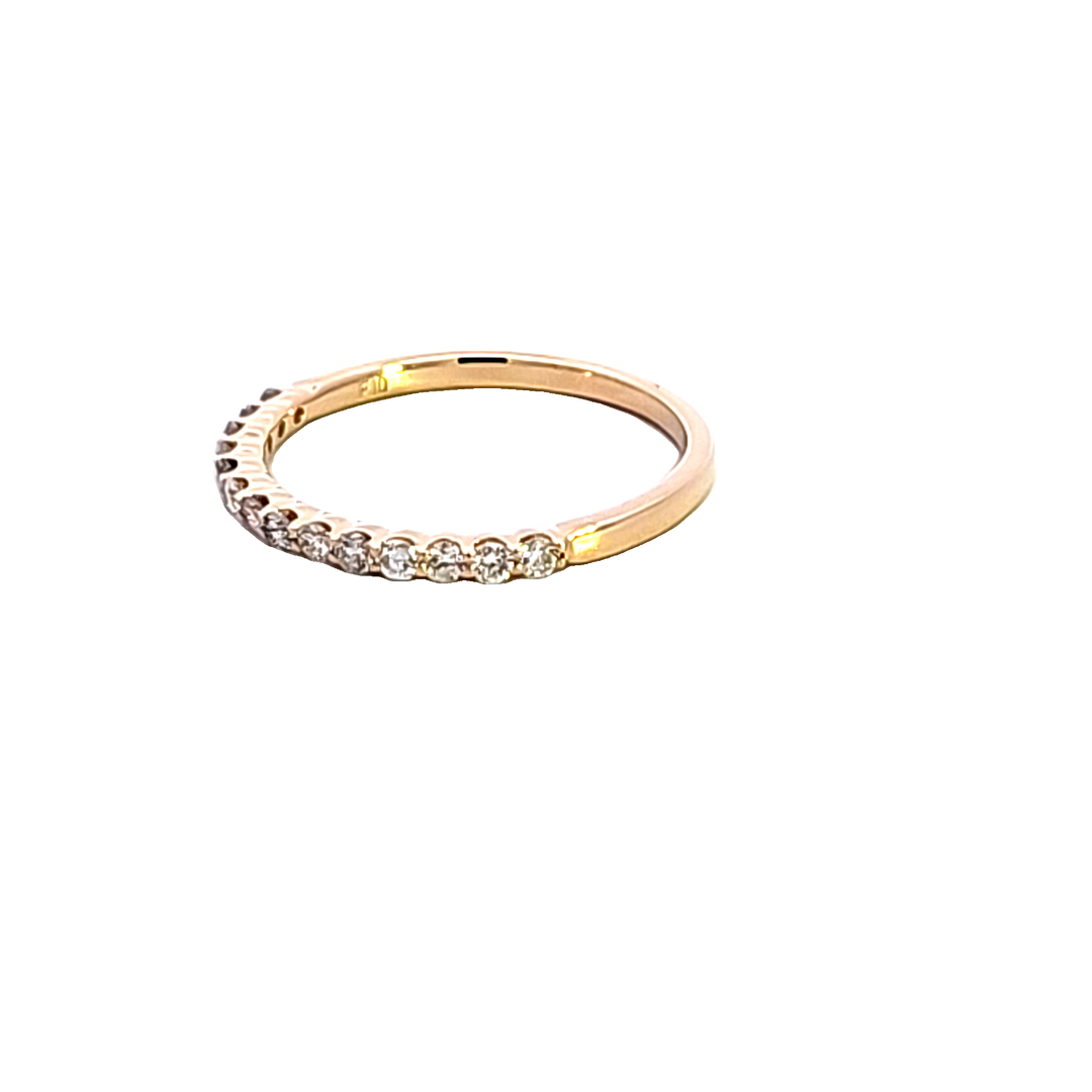 14KY Common Prong Diamond Wedding Band
