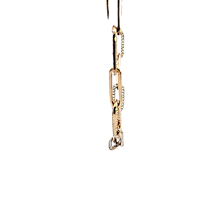 14KY Diamond Paper Clip Necklace