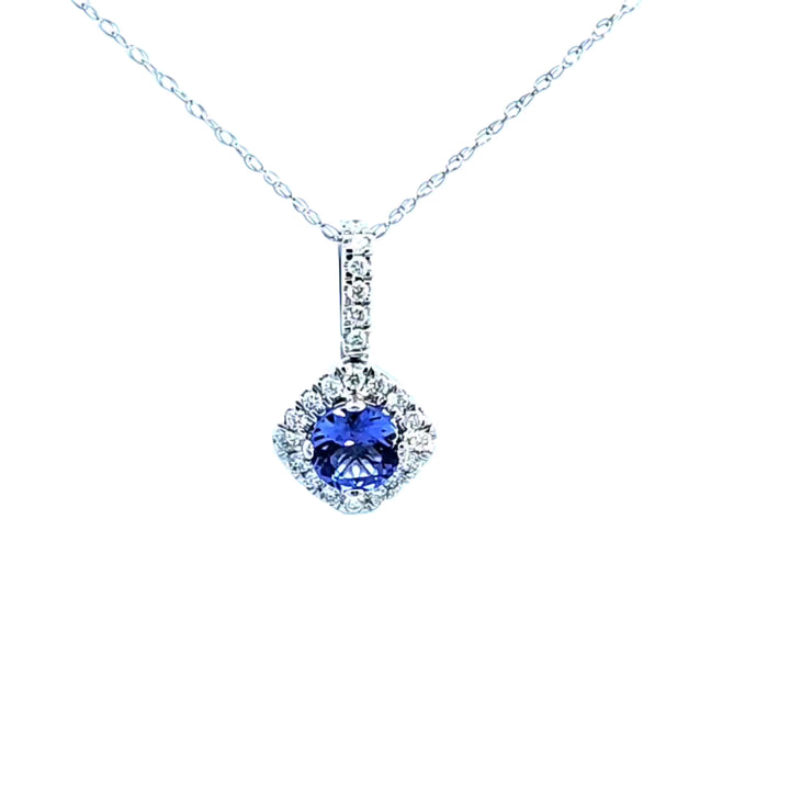 14KW Tanzanite and Diamond Pendant