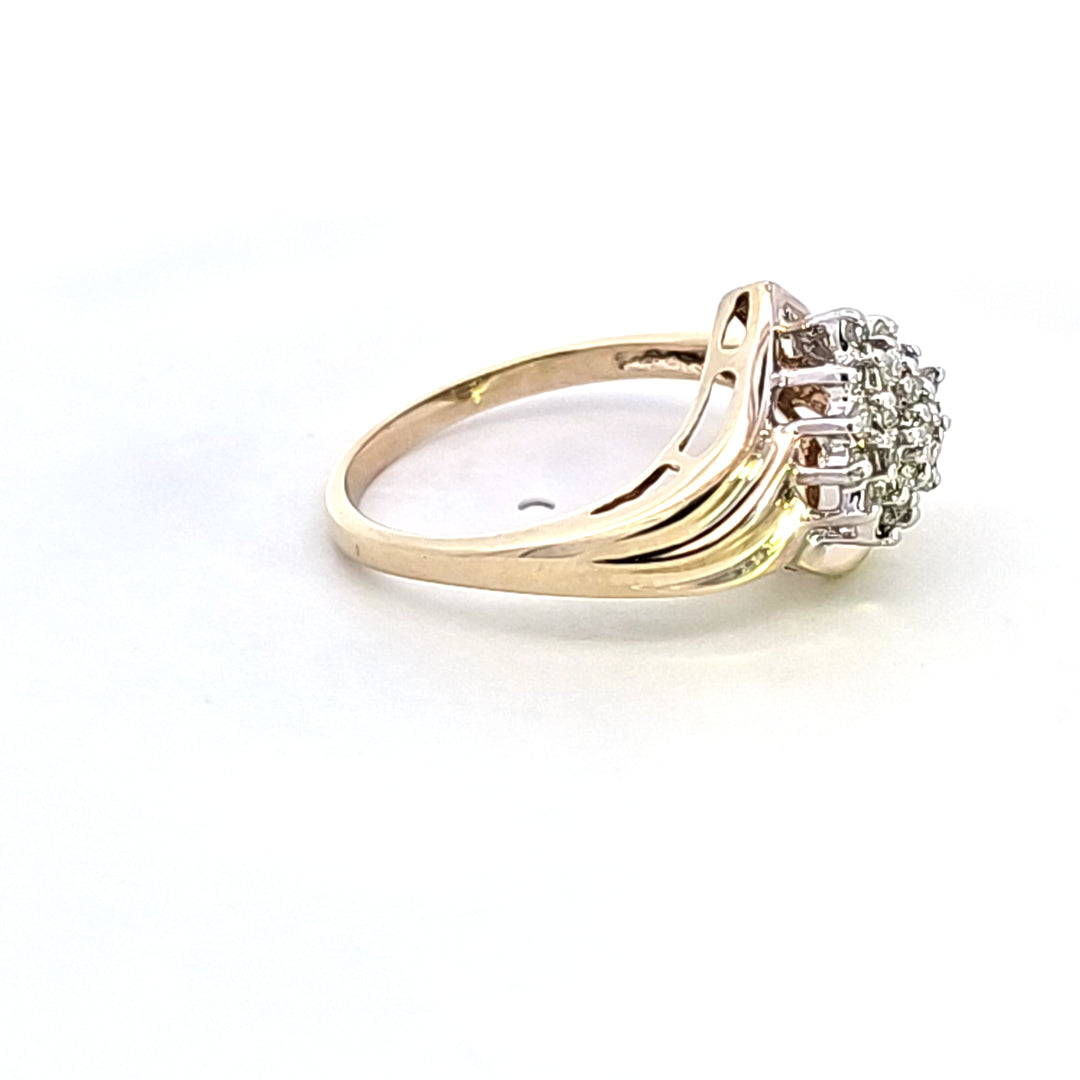 10KY Diamond Cluster Estate Ring