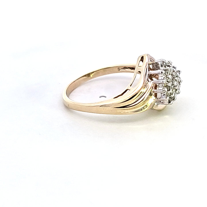 10KY Diamond Cluster Estate Ring