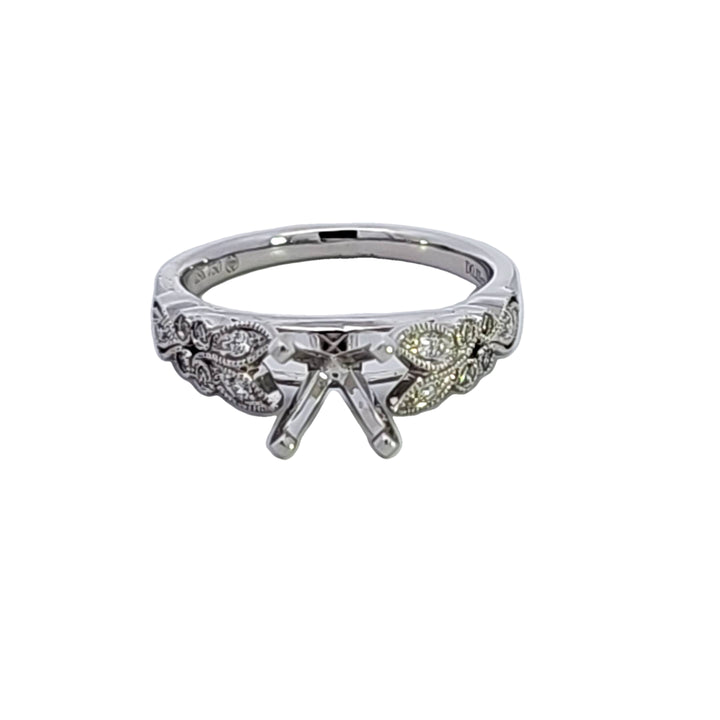 18KW Diamond Semi Mount Engagement Ring