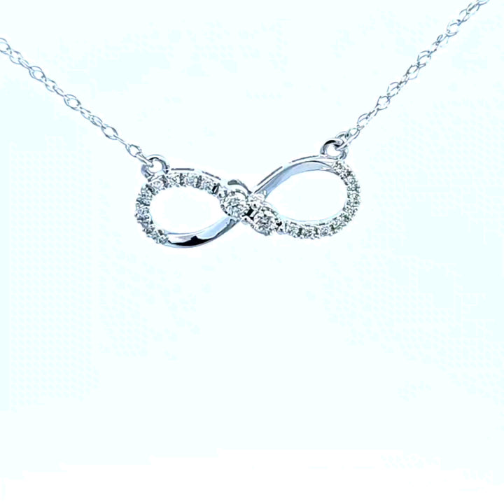 14KW Diamond Infinity Necklace