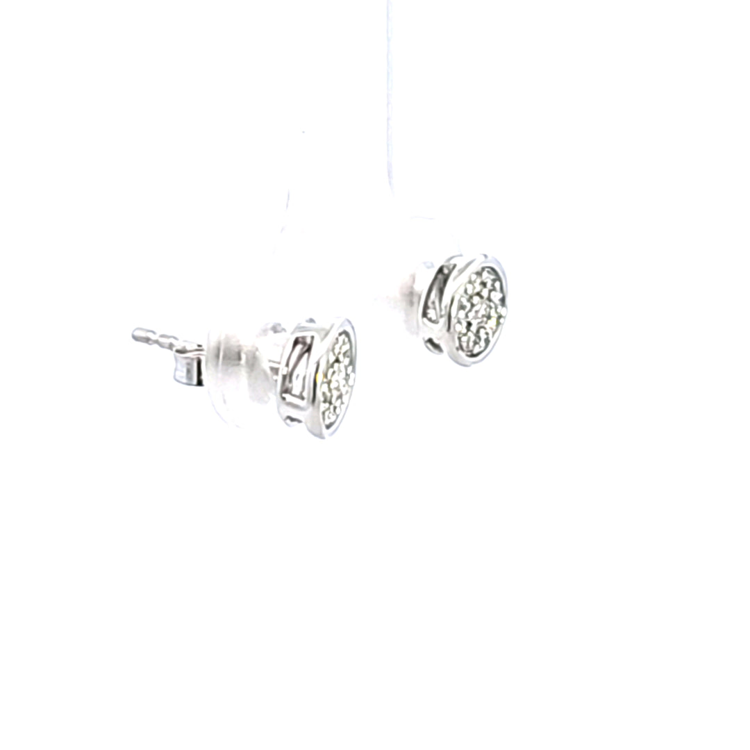14KW Diamond Cluster Earrings