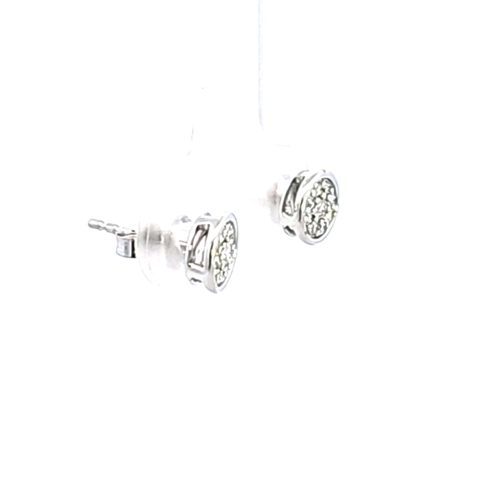 14KW Diamond Cluster Earrings