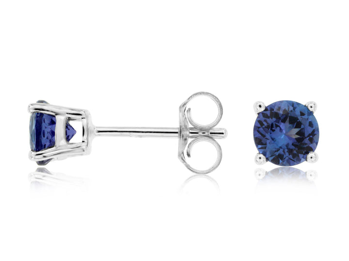 14KW Tanzanite Stud Earrings